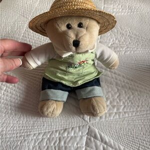 Starbucks Adorable Plush Bear with Straw Hat